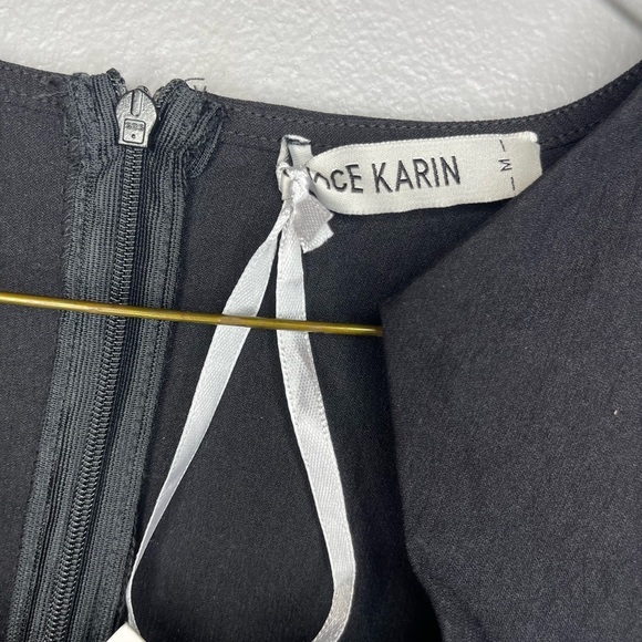 Grace Karin NWT Black Cap Sleeve Bodycon Dress with Cutout Neckline Size Medium - Picture 5 of 8